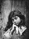 Unknown portrait of a small sicilian girl of common class painting